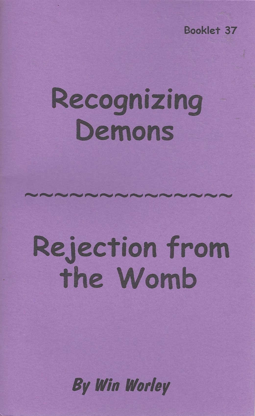 Recognizing Demons and Rejection from the Womb front