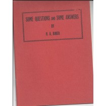 Some Questions and Some Answers    Front
